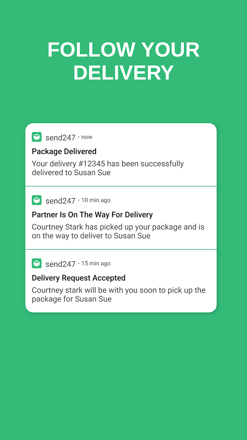 Send247 App - Follow Your Delivery